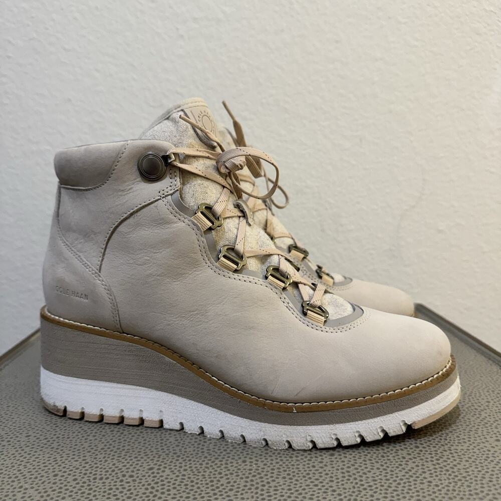 Cole Haan Women's GrandexplØre Waterproof Wedge Hiker Boots Size 8 B